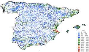 Daily precipitation records over mainland Spain and the Balearic Islands