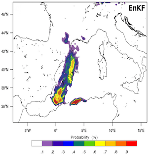 Potential of sequential EnKF for the short-range prediction of a maritime severe weather event